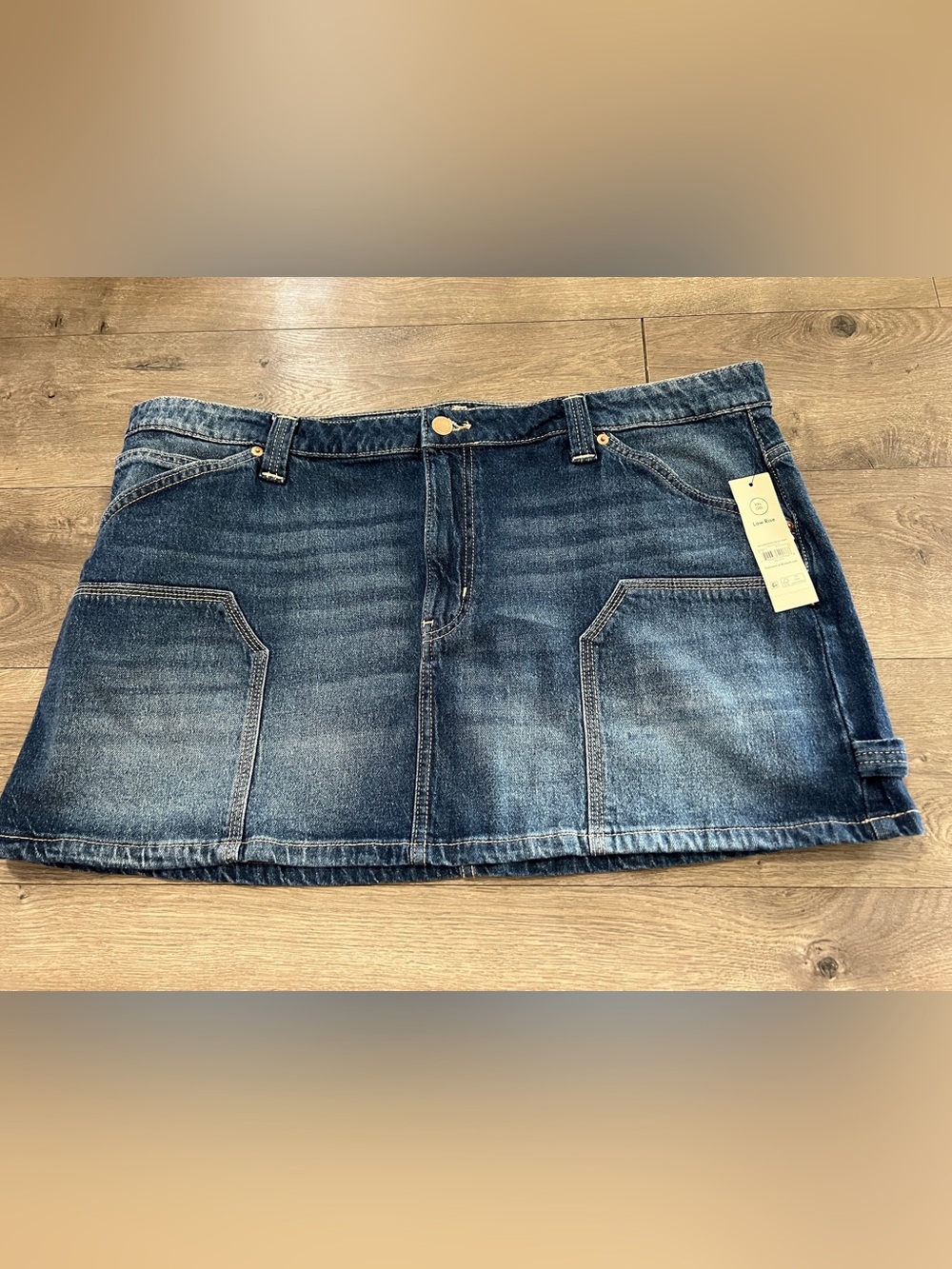 No Boundaries Low Rise Carpenter Micro Jean Skirt Size XXL (20) New
